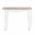 Dessus de console murale en bois gris, blanc ou corten et plexiglas - Leopardi