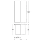 Console Extensible 150 cm en Métal et Mélamine Made in Italy - Flap Viadurini