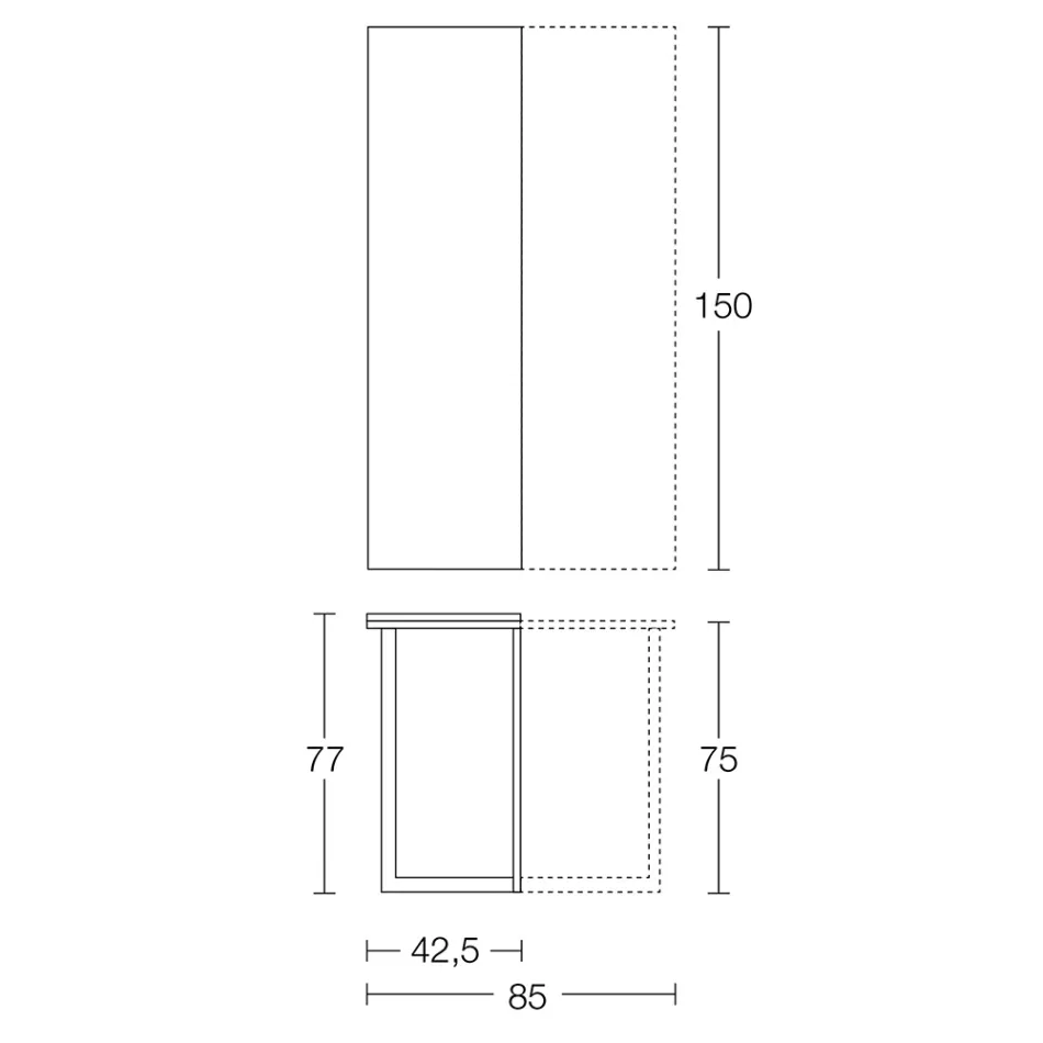 Console Extensible 150 cm en Métal et Mélamine Made in Italy - Flap Viadurini
