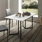 Console Extensible 150 cm en Métal et Mélamine Made in Italy - Flap Viadurini