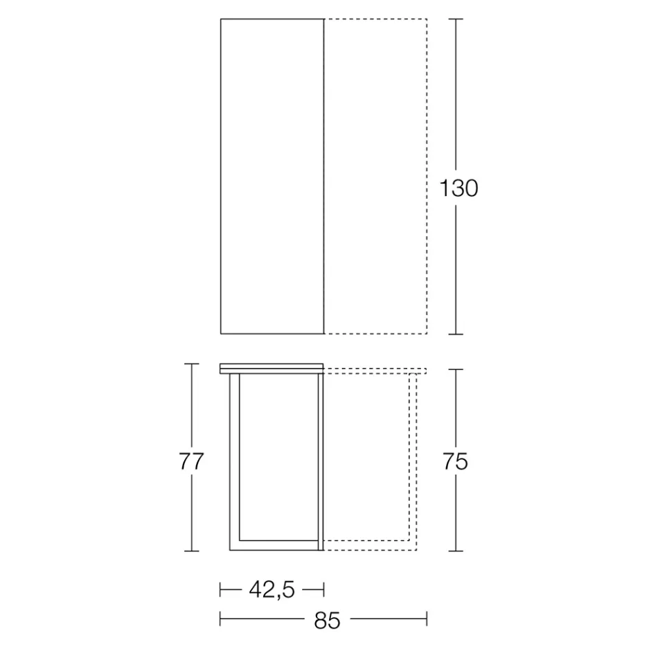 Console Extensible 150 cm en Métal et Mélamine Made in Italy - Flap Viadurini