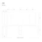 Console extensible jusqu'à 290 cm en bois mélaminé Made in Italy - Paride Viadurini