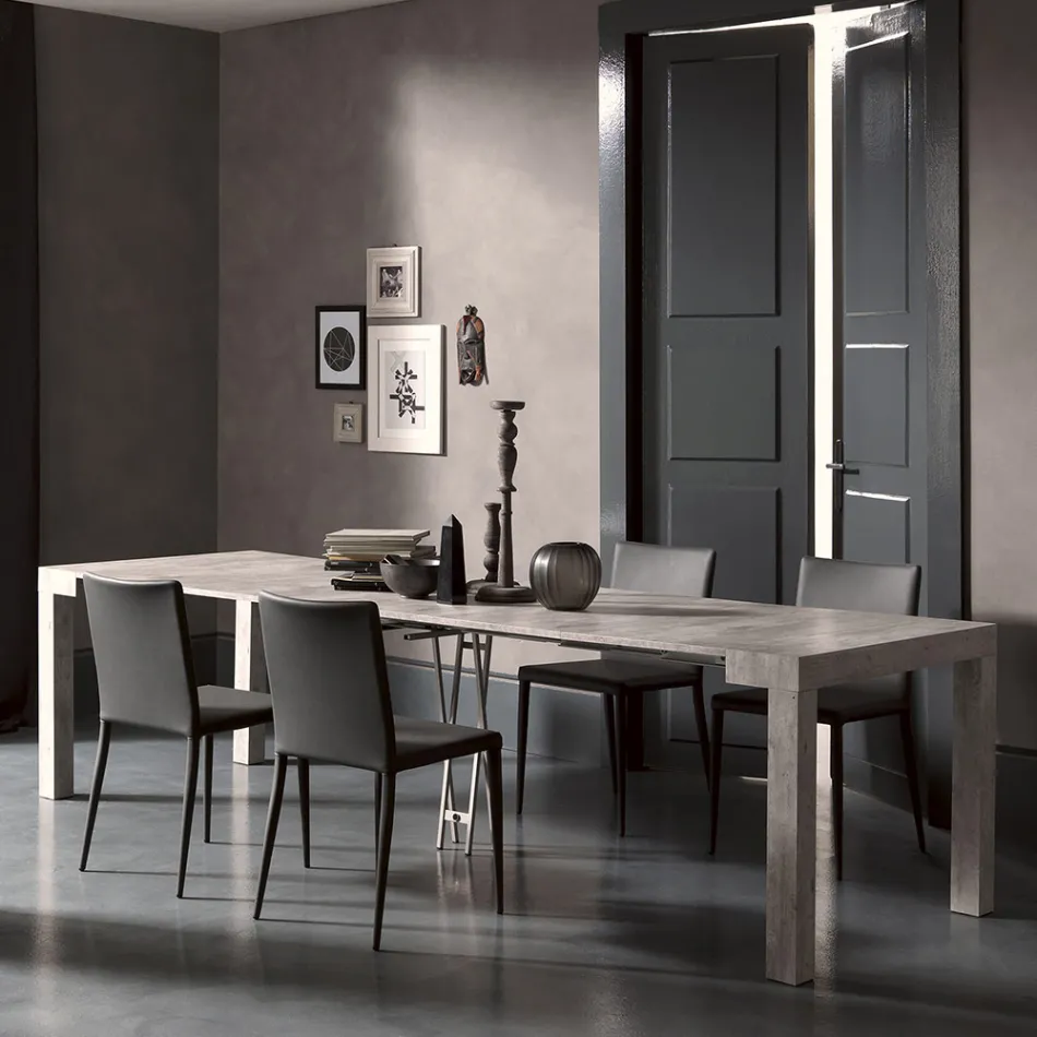 Console extensible jusqu'à 290 cm en bois mélaminé Made in Italy - Paride Viadurini