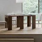 Console Extensible jusqu'à 299 cm avec Extensions Internes Fabriquées en Italie - Sablier Viadurini