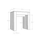 Console Extensible jusqu'à 299 cm avec Extensions Internes Fabriquées en Italie - Sablier Viadurini