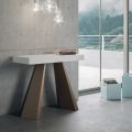 Console extensible jusqu'à 300 cm avec pieds finition ours fabriquée en Italie - Destino