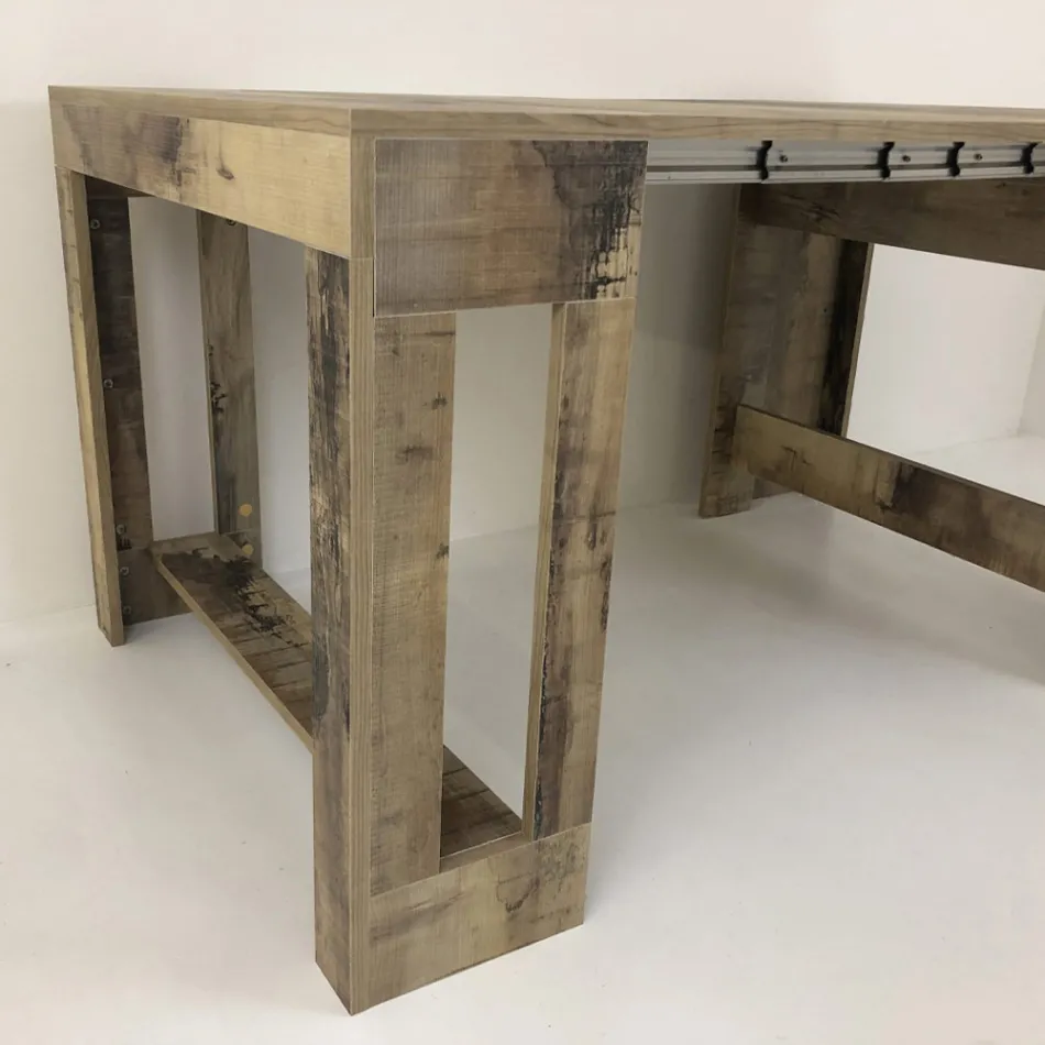 Console extensible à 300 cm de l'entrée ou du salon en bois - Katharina Viadurini