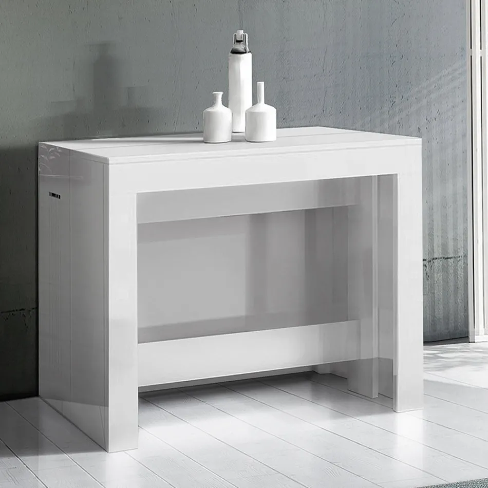 Console extensible à 300 cm de l'entrée ou du salon en bois - Katharina Viadurini