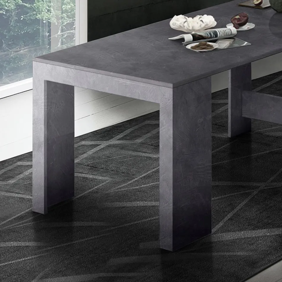 Console extensible à 300 cm de l'entrée ou du salon en bois - Katharina Viadurini