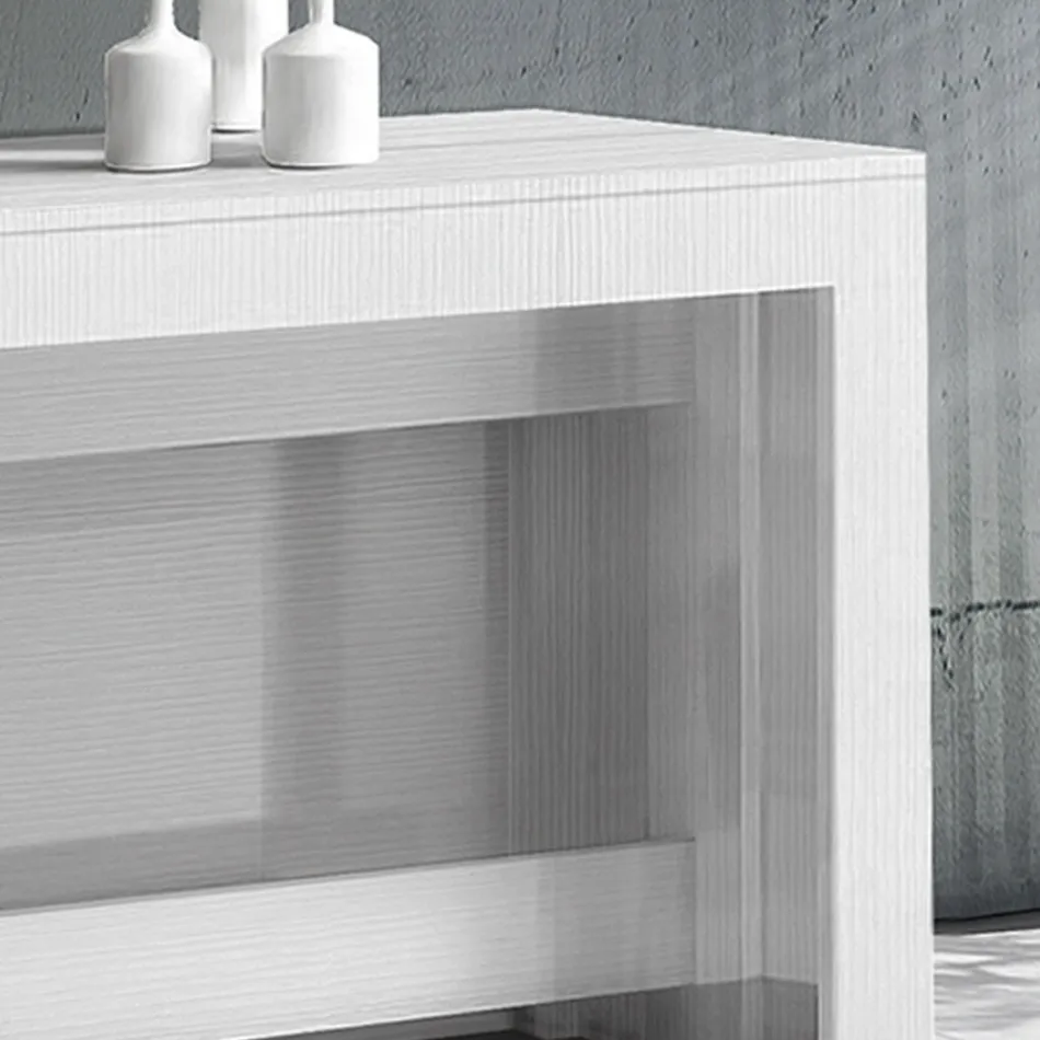 Console extensible à 300 cm de l'entrée ou du salon en bois - Katharina Viadurini