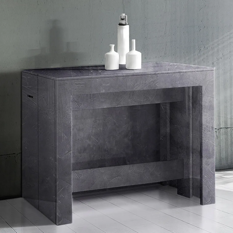 Console extensible à 300 cm de l'entrée ou du salon en bois - Katharina Viadurini