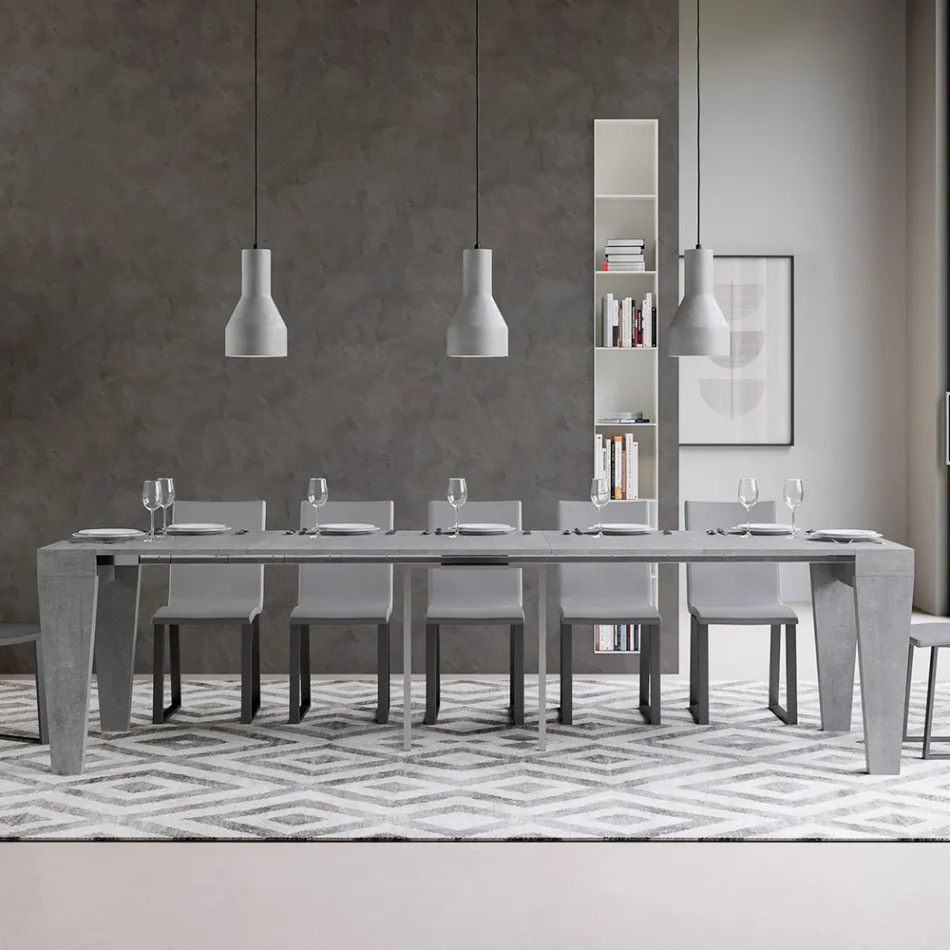 Console extensible jusqu'à 300 cm en bois Made in Italy - Trône Viadurini