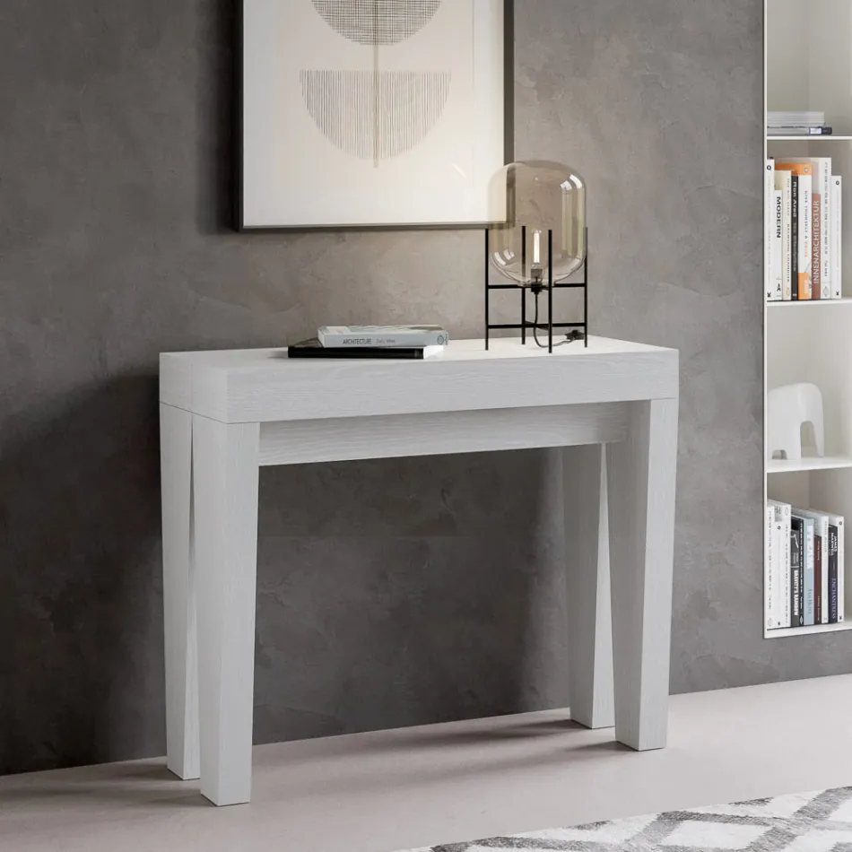Console extensible jusqu'à 300 cm en bois Made in Italy - Trône Viadurini