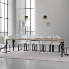 Console extensible avec pieds en fer modernes fabriquées en Italie - Palazzo Viadurini