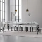 Console extensible avec pieds en fer modernes fabriquées en Italie - Palazzo Viadurini