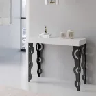 Console extensible avec pieds en fer modernes fabriquées en Italie - Palazzo Viadurini