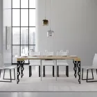 Console extensible avec pieds en fer modernes fabriquées en Italie - Palazzo Viadurini