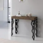 Console extensible avec pieds en fer modernes fabriquées en Italie - Palazzo Viadurini