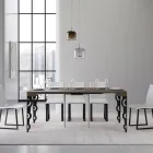 Console extensible avec pieds en fer modernes fabriquées en Italie - Palazzo Viadurini