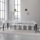 Console extensible avec pieds en fer modernes fabriquées en Italie - Palazzo Viadurini