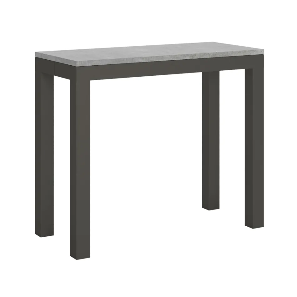 Console extensible de design moderne en bois et fer fabriquée en Italie - Jamais Viadurini