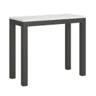 Console extensible de design moderne en bois et fer fabriquée en Italie - Jamais Viadurini