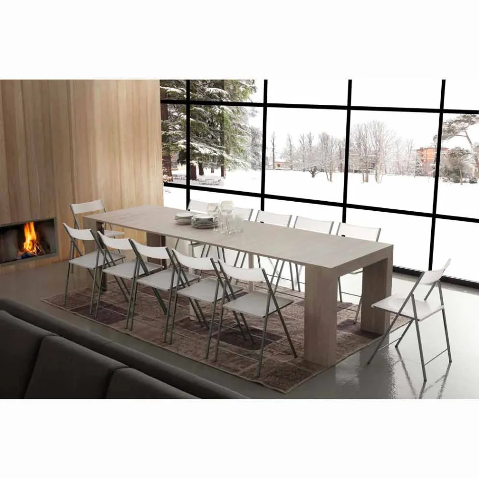 Console extensible jusqu'à 295 cm en mélaminé pliable Uri Viadurini