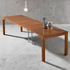 Console extensible jusqu'à 12 sièges en bois de noyer Made in Italy - Picchia Viadurini