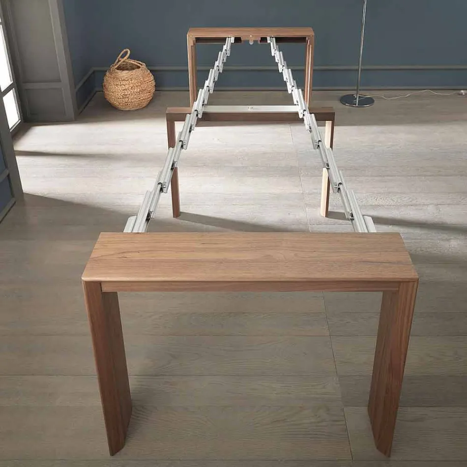 Console extensible jusqu'à 295 cm en bois design Made in Italy - Temocle Viadurini