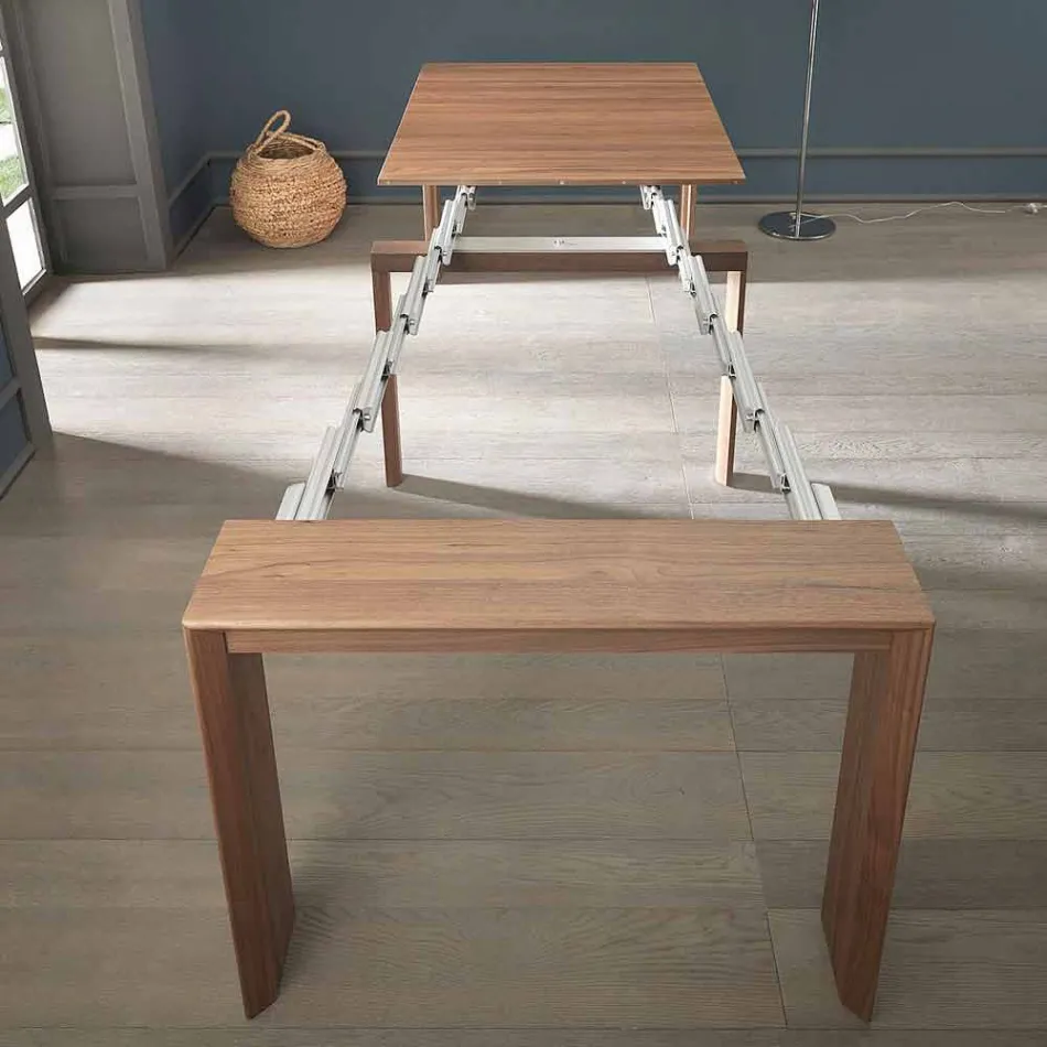 Console extensible jusqu'à 295 cm en bois design Made in Italy - Temocle Viadurini
