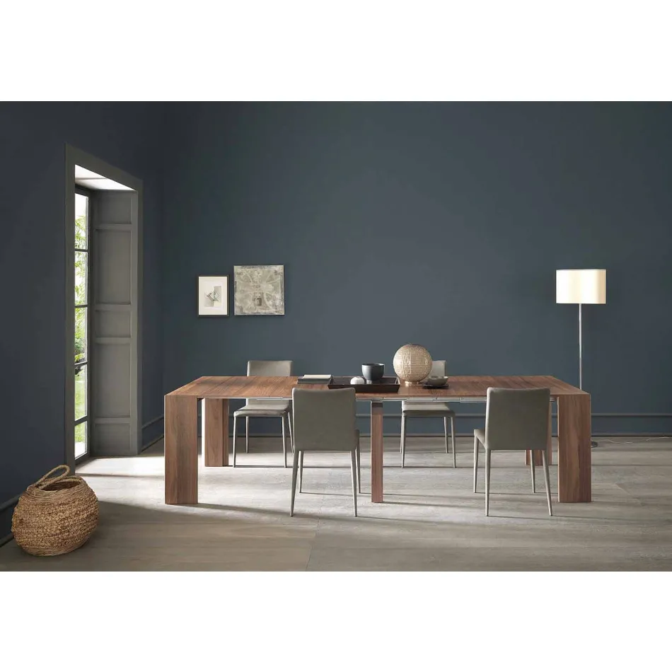 Console extensible jusqu'à 295 cm en bois design Made in Italy - Temocle Viadurini