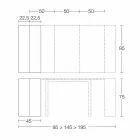 Console extensible jusqu'à 295 cm en bois design Made in Italy - Temocle Viadurini