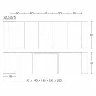 Console extensible jusqu'à 295 cm en bois design Made in Italy - Temocle Viadurini