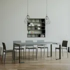 Console Extensible jusqu'à 300 cm avec Structure Anthracite Fabriquée en Italie - Giant Viadurini