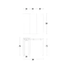 Console extensible jusqu'à 90 cm en mélamine et métal Made in Italy - Sac Viadurini