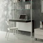 Console en cristal extensible avec structure métallique Made in Italy - Iode Viadurini