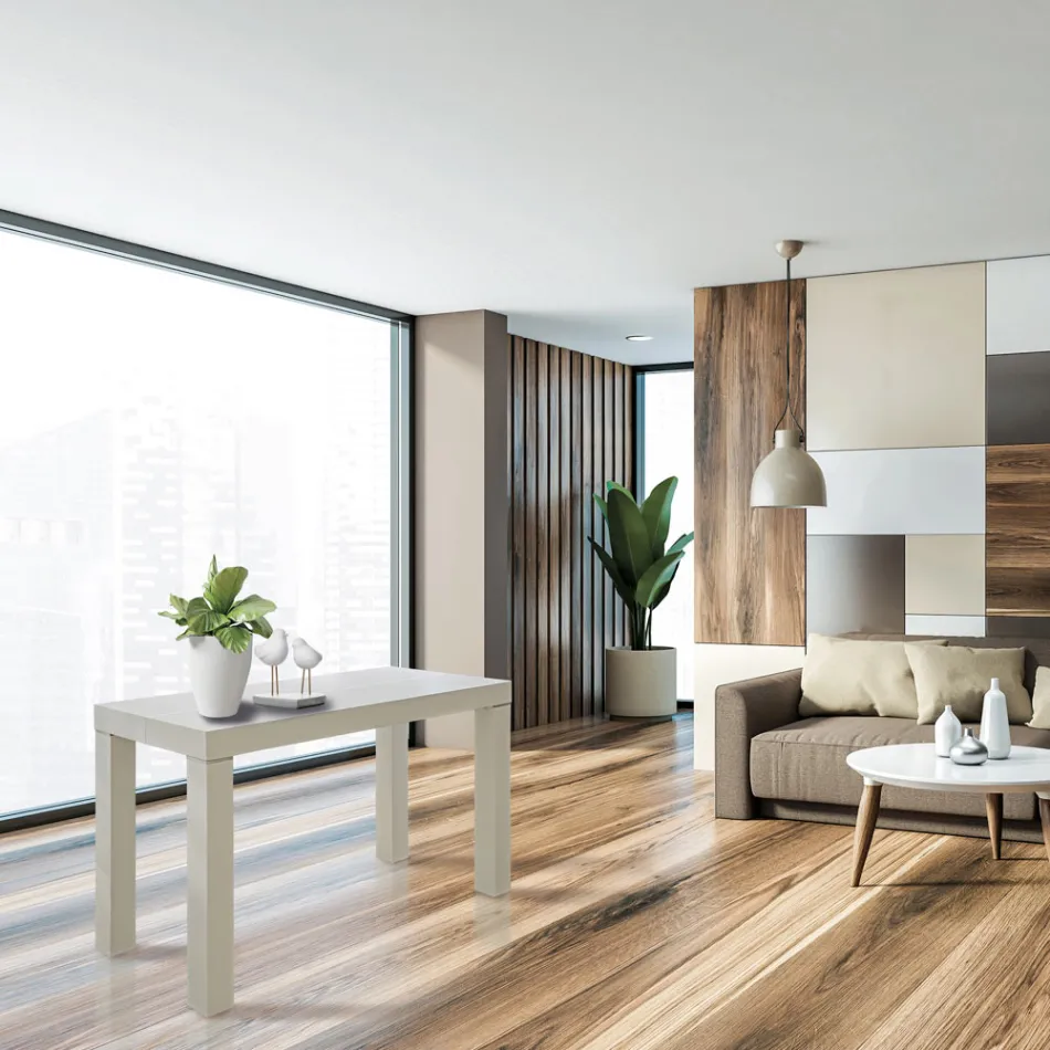 Console extensible en bois de frêne avec rallonges Made in Italy - Gandalf Viadurini