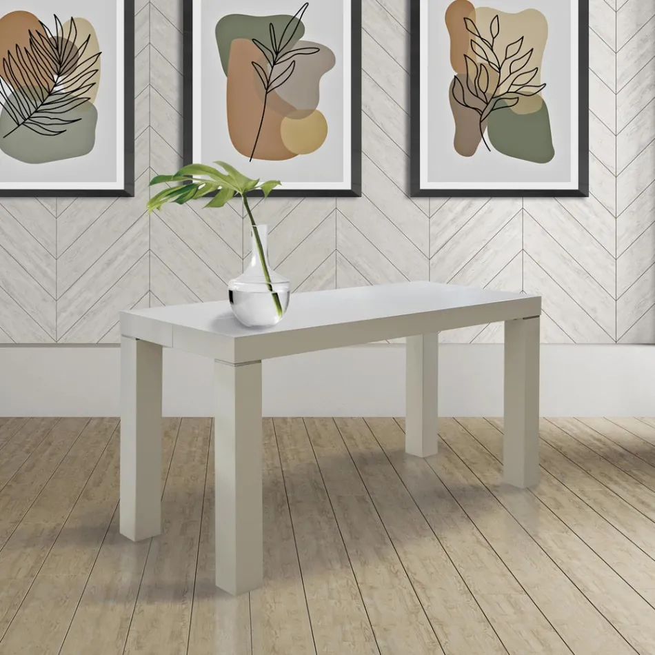 Console extensible en bois de frêne avec rallonges Made in Italy - Gandalf Viadurini