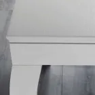 Console extensible en bois de frêne laqué gris gris - Pic Viadurini