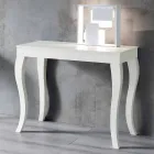 Console extensible en bois de frêne laqué gris gris - Pic Viadurini