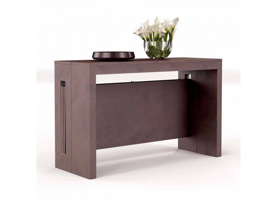 Table Console Extensible Avec Rallonges Intégrées Console extensible moderne Ussana, avec rallonges intégrées