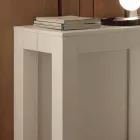 Console extensible en mélaminé pliant blanc à pores ouverts Bosa Viadurini