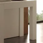 Console extensible en mélaminé pliant blanc à pores ouverts Bosa Viadurini