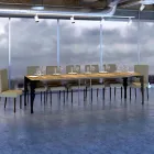 Console extensible moderne en bois anthracite et métal fabriquée en Italie - Sassone Viadurini