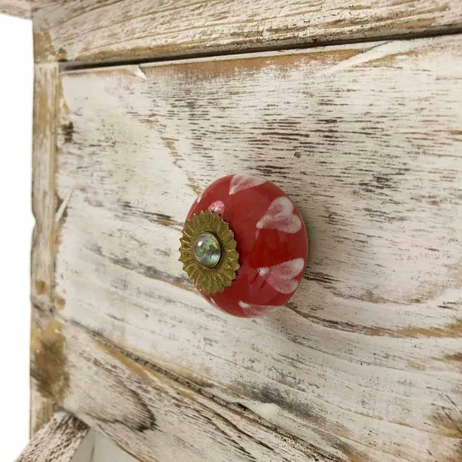 Consolle artisanale en bois de sapin massif Fabriqué en Italie - Carminia Viadurini