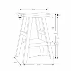 Console de salle de bain moderne en bois de teck naturel avec crochets latéraux - Zacary Viadurini
