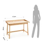 Console avec bureau PC en MDF et bois - Football Viadurini