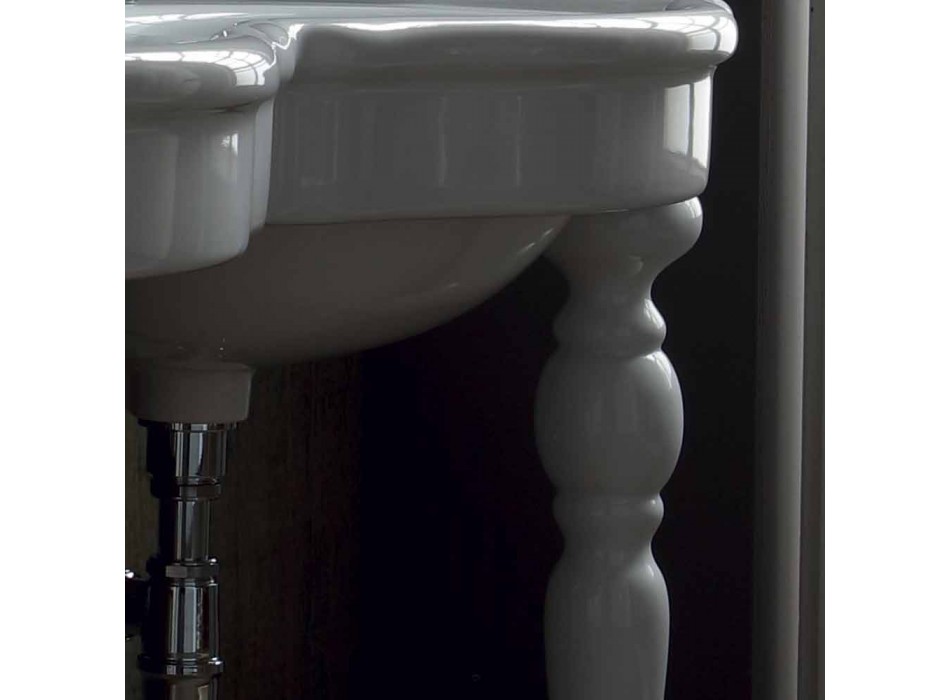 Console de salle de bain classique à double vasque, fabriquée en Italie, Magda Viadurini