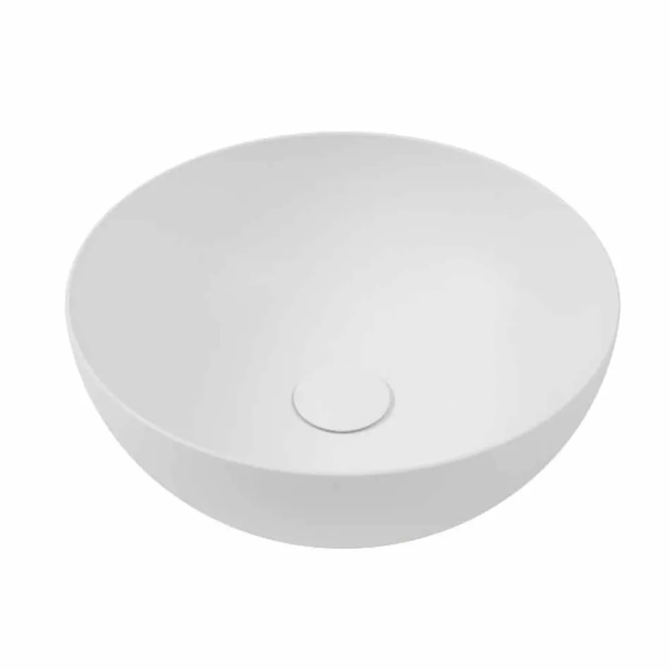 Console de salle de bain avec vasque et étagère en grès cérame 4 finitions - Ramina Viadurini