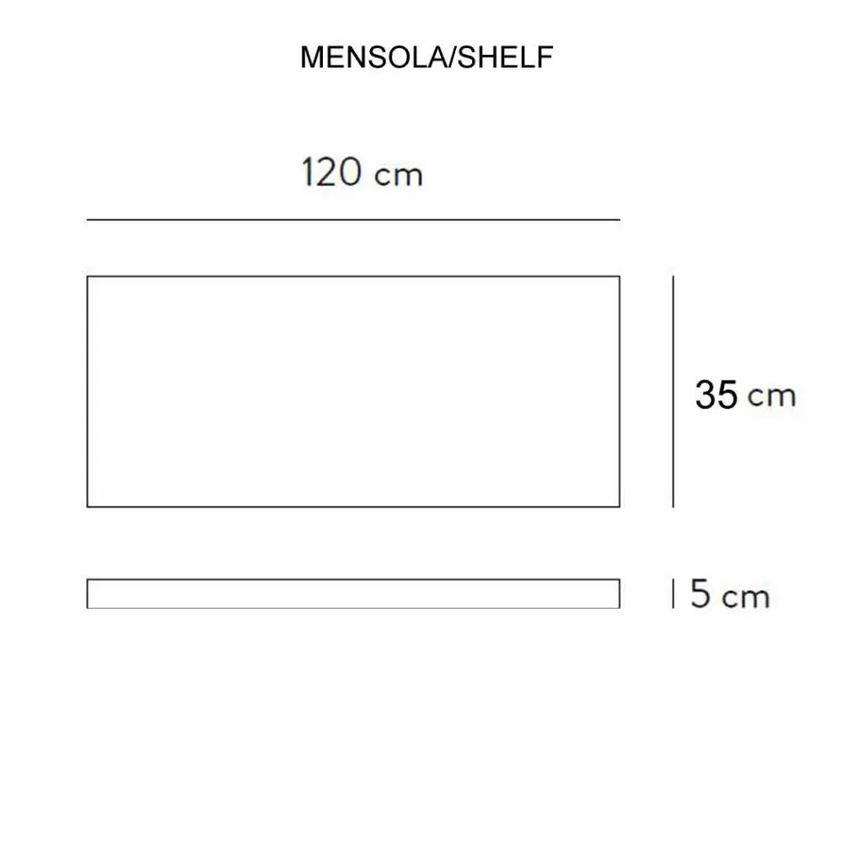 Console de salle de bain avec vasque et étagère en grès cérame 4 finitions - Ramina Viadurini